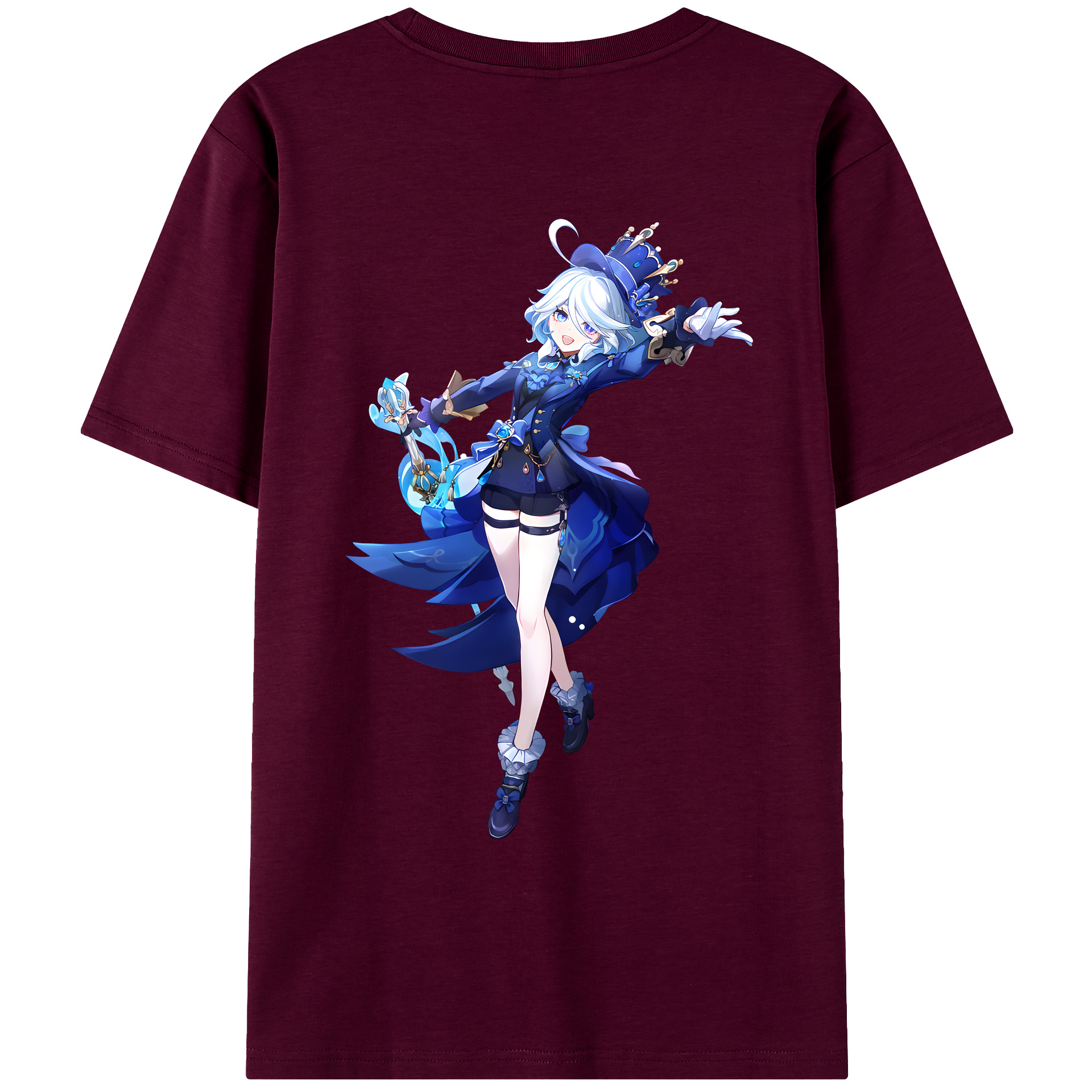 げんし神 フリーナ genshin Furina レディース半袖Tシャツ(バックプリント)